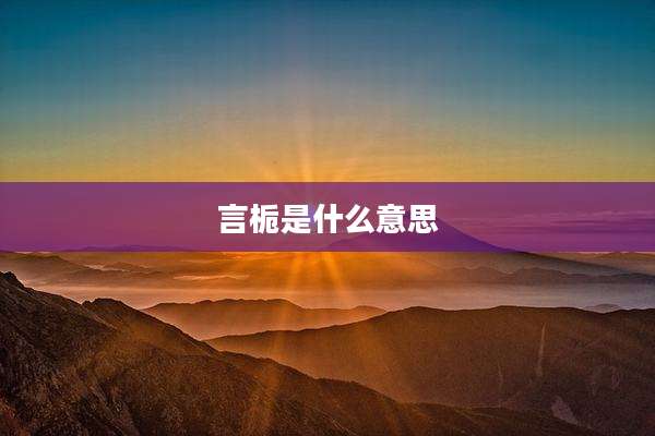 言栀是什么意思