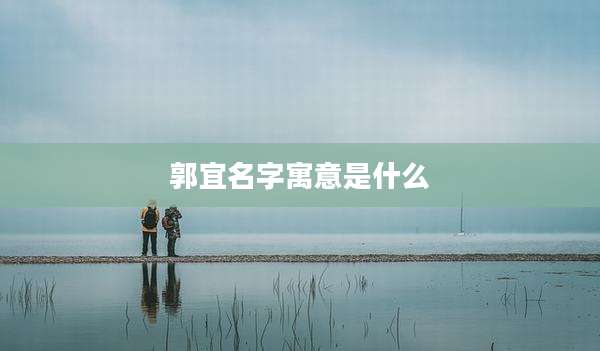 郭宜名字寓意是什么