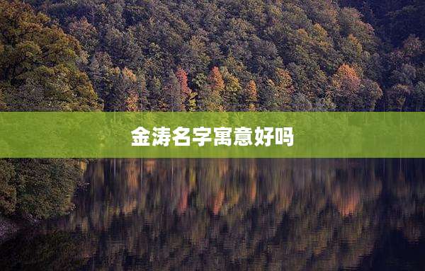 金涛名字寓意好吗