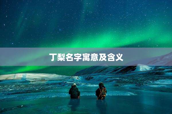 丁梨名字寓意及含义