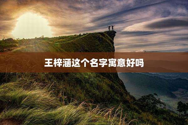 王梓涵这个名字寓意好吗