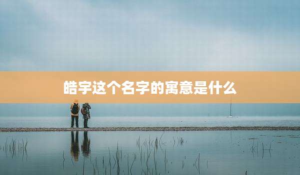 皓宇这个名字的寓意是什么