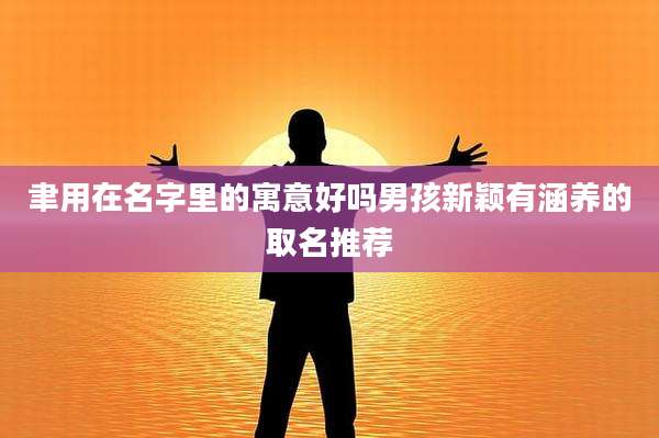 聿用在名字里的寓意好吗男孩新颖有涵养的取名推荐