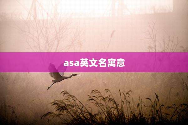 asa英文名寓意