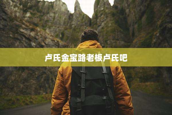 卢氏金宝路老板卢氏吧