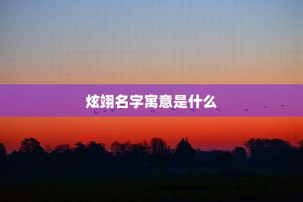 炫翊名字寓意是什么