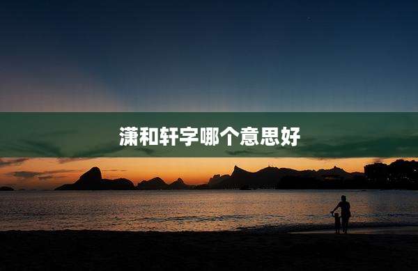 潇和轩字哪个意思好