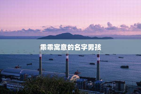 乖乖寓意的名字男孩