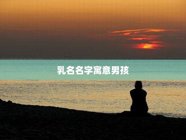 乳名名字寓意男孩