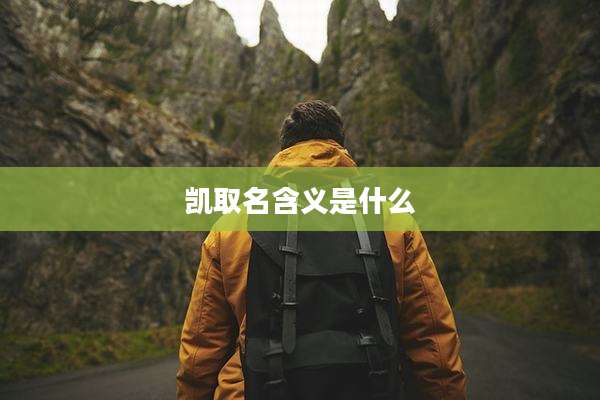 凯取名含义是什么