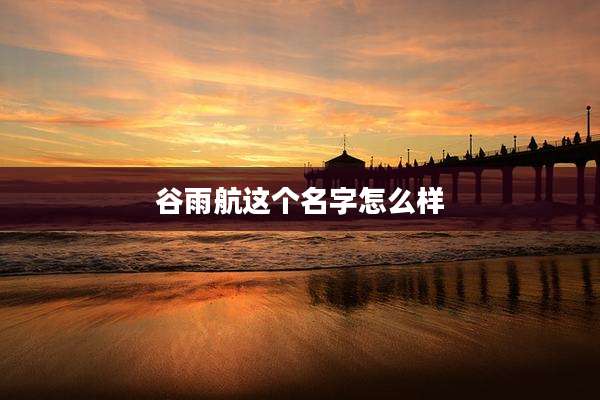 谷雨航这个名字怎么样