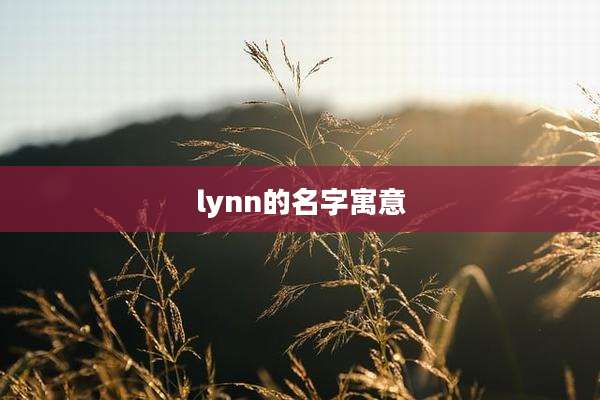 lynn的名字寓意