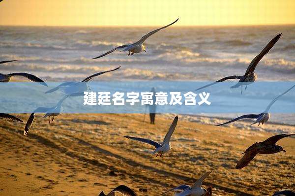 建廷名字寓意及含义