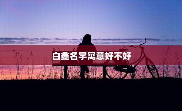 白鑫名字寓意好不好