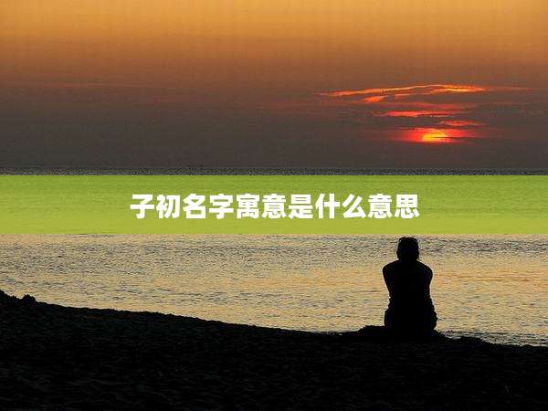 子初名字寓意是什么意思