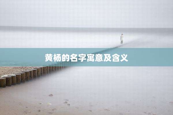 黄杨的名字寓意及含义