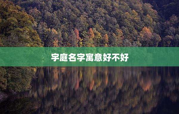 宇庭名字寓意好不好