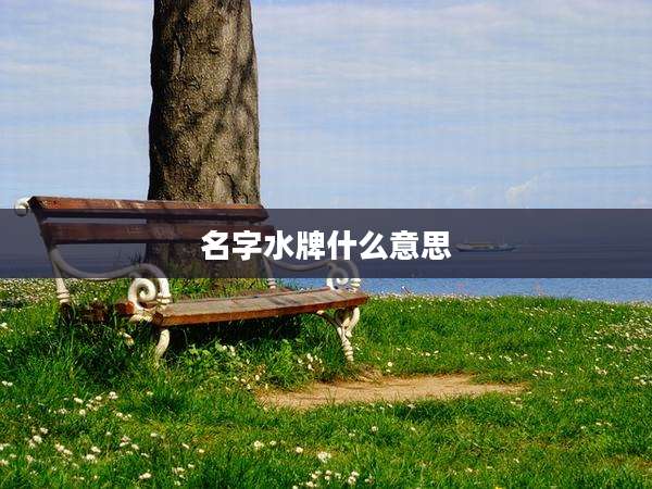 名字水牌什么意思