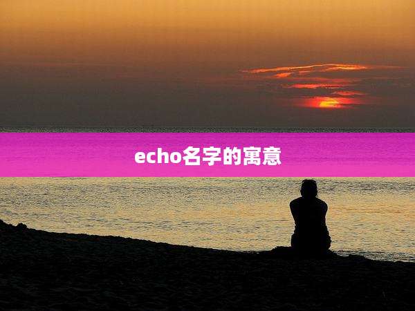 echo名字的寓意