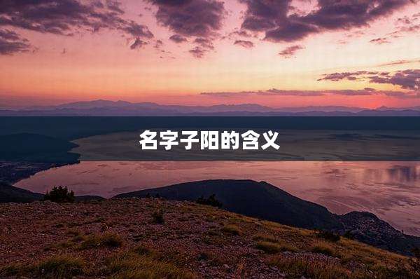 名字子阳的含义