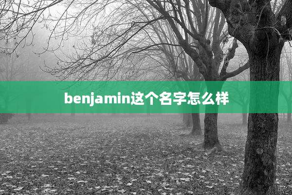 benjamin这个名字怎么样