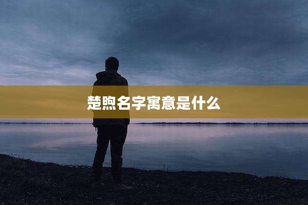 楚煦名字寓意是什么