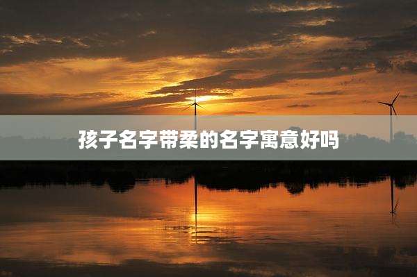 孩子名字带柔的名字寓意好吗