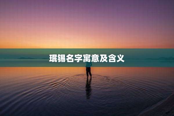 珉锡名字寓意及含义