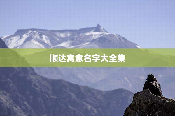 顺达寓意名字大全集