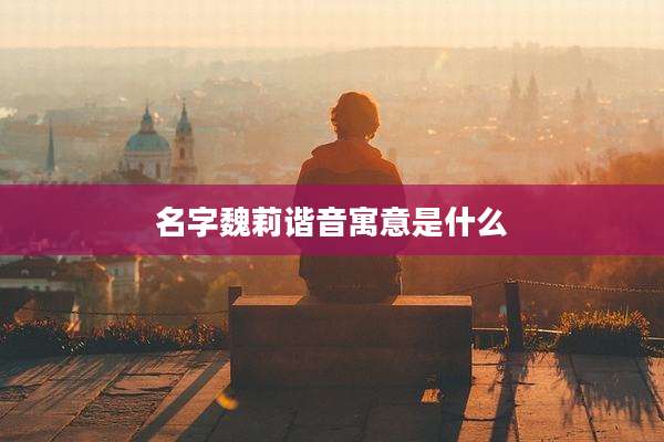 名字魏莉谐音寓意是什么