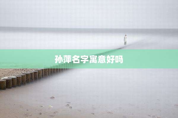 孙萍名字寓意好吗