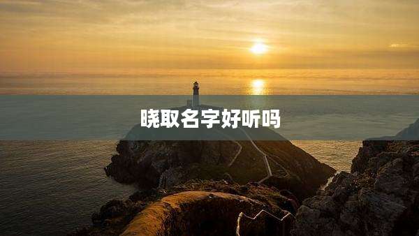 晓取名字好听吗