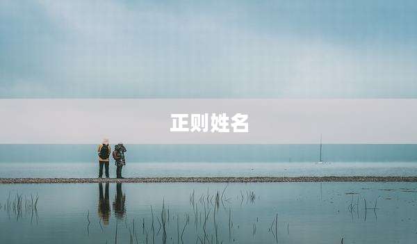 正则姓名