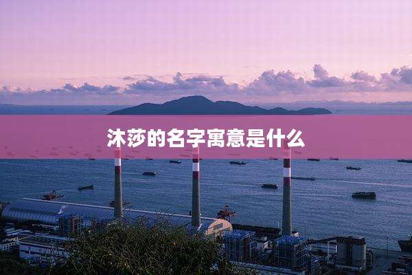 沐莎的名字寓意是什么