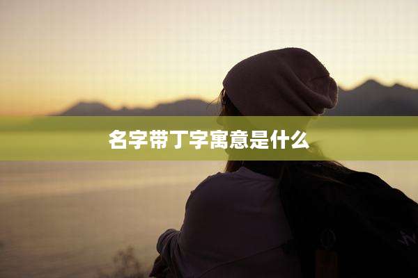 名字带丁字寓意是什么