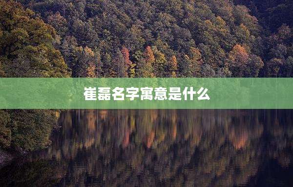 崔磊名字寓意是什么