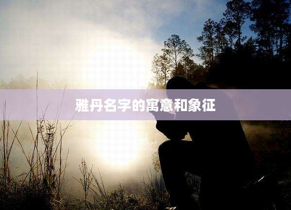 雅丹名字的寓意和象征