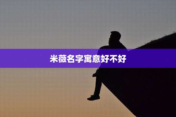 米薇名字寓意好不好