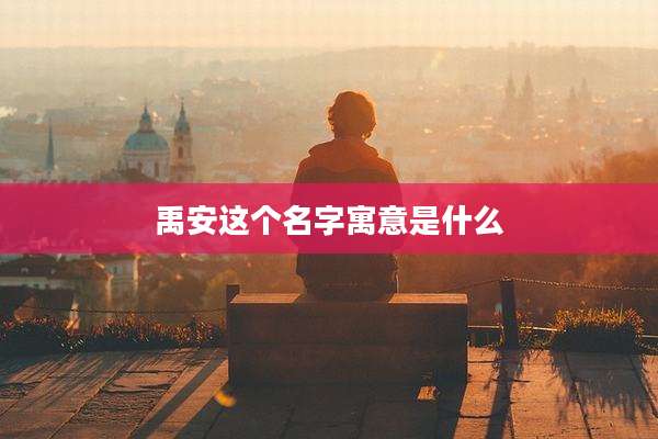禹安这个名字寓意是什么