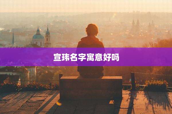 宣玮名字寓意好吗