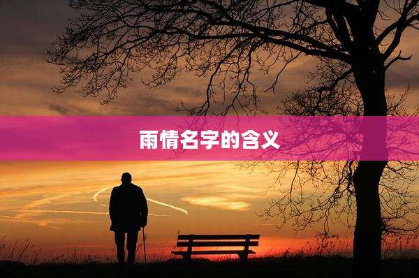 雨情名字的含义