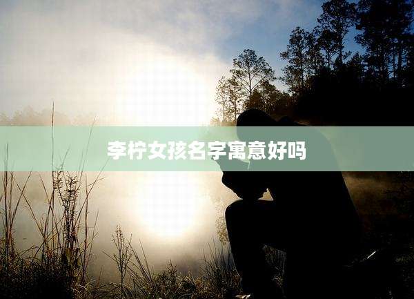 李柠女孩名字寓意好吗