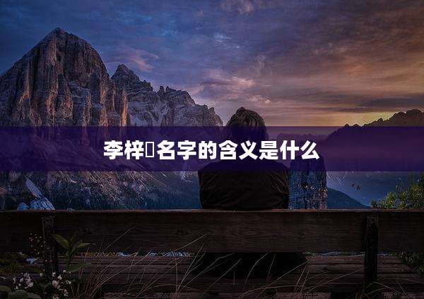 李梓燊名字的含义是什么
