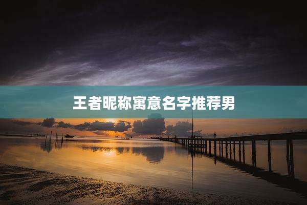 王者昵称寓意名字推荐男