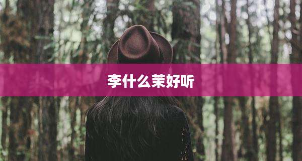 李什么茉好听
